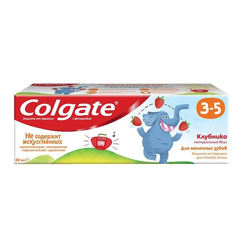 

COLGATE Детская зубная паста с фторидом 3-5 Клубника
