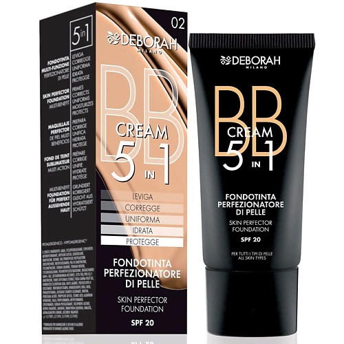 фото Deborah milano тональный вв-крем bb cream 5 in 1 skin perfector foundation