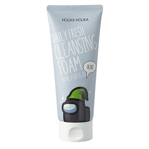 HOLIKA HOLIKA Очищающая пенка для лица Among Us Daily Fresh Olive Cleansing Foam