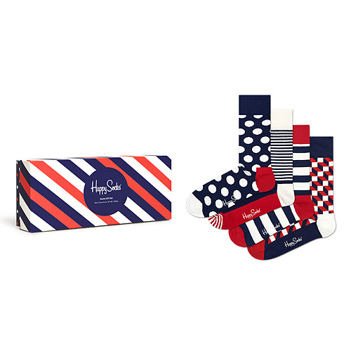 

HAPPY SOCKS Набор носков Happy Socks Navy 4 пары, Набор носков Happy Socks Navy 4 пары