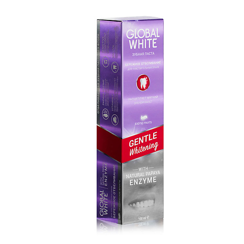 

GLOBAL WHITE Зубная паста отбеливающая GENTLE Whitening "Бережное отбеливание"