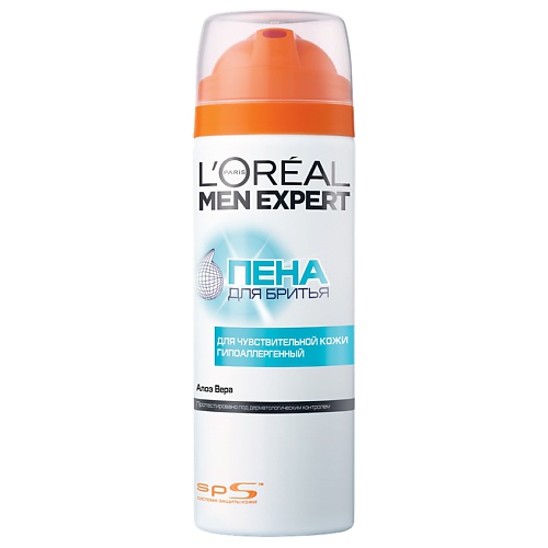 LOREAL PARIS Men Expert Пена для бритья для чувствительной кожи, гипоаллергенная