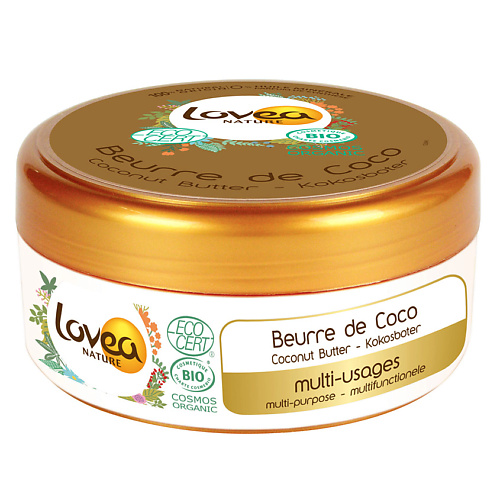 LOVEA Масло кокоса БИО  для волос и тела твердое organic guru лосьон для тела масло кокоса