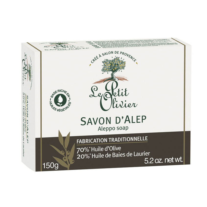 Изображение товара LE PETIT OLIVIER Мыло Алеппо для тела твердое с маслом лавра и оливы, 150 г