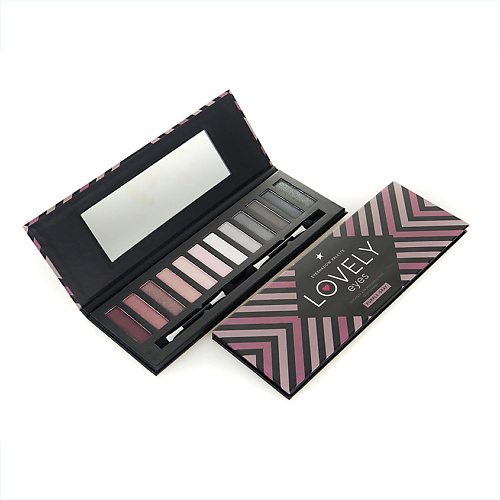 

ЛЭТУАЛЬ Палитра для макияжа глаз 12 оттенков Lovely eyes Purple Gray