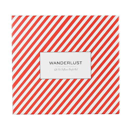 WANDERLUST Подарочный набор Saffiano Bright Red. Комплект: кошелек + бирка на багаж.