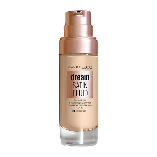 MAYBELLINE NEW YORK Тональный крем-флюид для лица Dream Satin Fluid