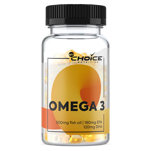 БАДы тонизирующие и общеукрепляющие MYCHOICE NUTRITION Добавка Omega 3 500 мг