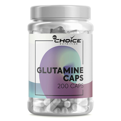 БАДы тонизирующие и общеукрепляющие MYCHOICE NUTRITION Глютамин Glutamine Caps