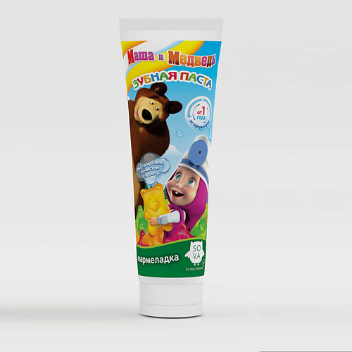 Маша и Медведь Детская зубная паста Мармеладка с 1 года до 6 лет