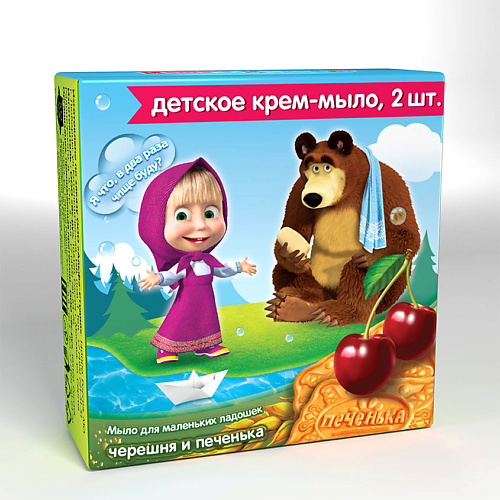 Маша и Медведь Детское крем-мыло Клубничка и Липовый цвет
