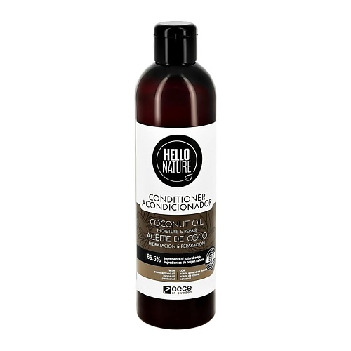 HELLO NATURE Кондиционер для волос COCONUT OIL с кокосовым маслом (увлажнение и восстановление)