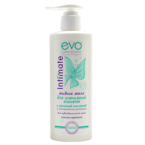 EVO LABORATOIRES Жидкое мыло для интимной гигиены для чувствительной кожи Intimate с молочной кислотой, рН 5,2