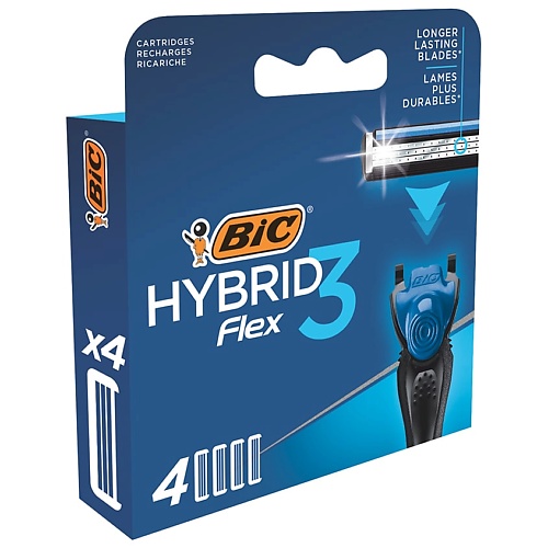 

BIC Сменные кассеты для мужской бритвы, Hybrid 3 Flex