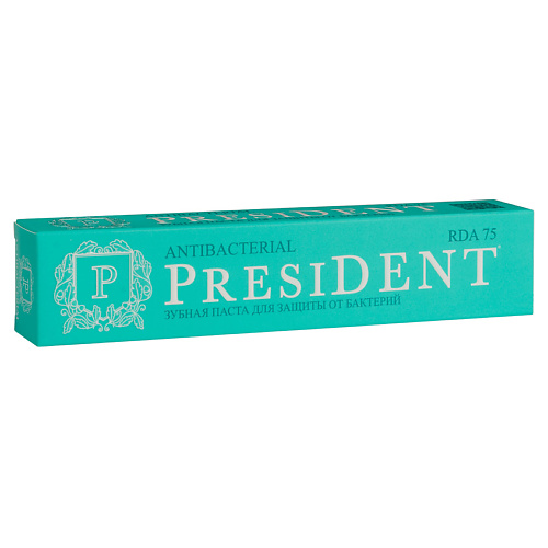 PRESIDENT Зубная паста PRESIDENT Antibacterial (75 RDA) MPL013672