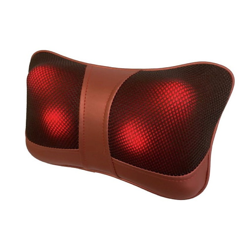 FITSTUDIO Массажная роликовая подушка с ИК-прогревом Massager Pillow (2 режима, красная)