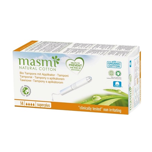 MASMI Натуральные тампоны с аппликатором Masmi Super Plus MPL018664