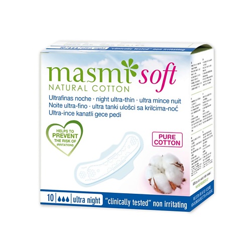 MASMI Натуральные ультратонкие ночные гигиенические прокладки Masmi MPL018668