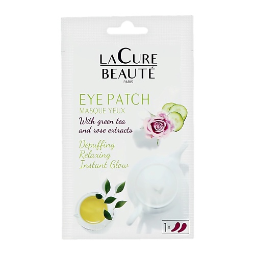 фото La cure beaute патчи для глаз гидрогелевые с экстрактом розы и зеленого чая