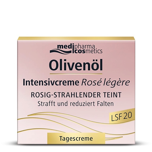 фото Medipharma cosmetics olivenol крем для лица интенсив роза дневной легкий lsf 20
