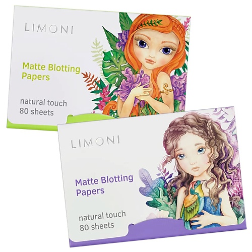 фото Limoni матирующие салфетки для лица c зеленым чаем matte blotting papers