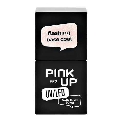 PINK UP Светоотражающая база для ногтей UV/LED PRO flashing base coat pink up камуфлирующая база для ногтей uv led pro