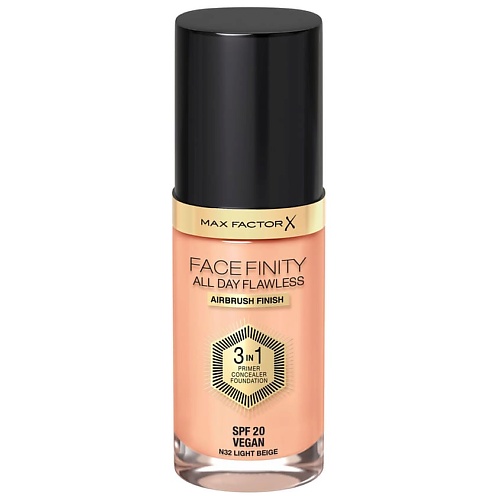 MAX FACTOR Тональная основа Facefinity All Day Flawless 3 В 1