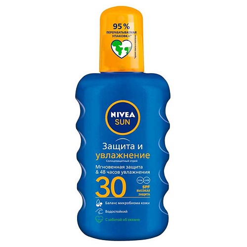 фото Nivea спрей для тела солнцезащитный защита и увлажнение spf 30