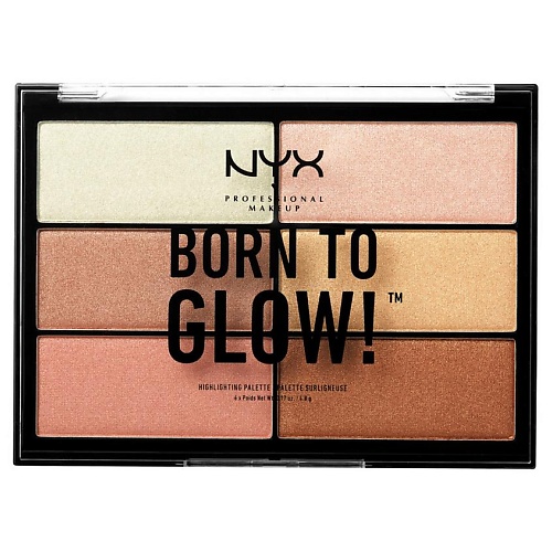 

NYX Professional Makeup Палетка хайлайтеров "Born To Glow Highlighting Palette"