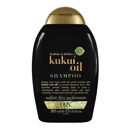 OGX Шампунь для увлажнения и гладкости волос с маслом гавайского ореха кукуи