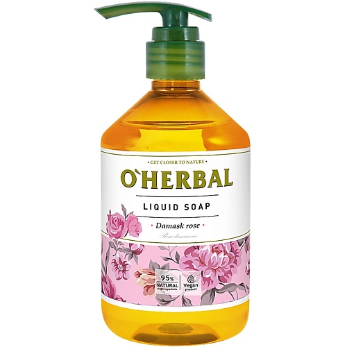 OHERBAL Жидкое мыло с экстрактом дамасской розы