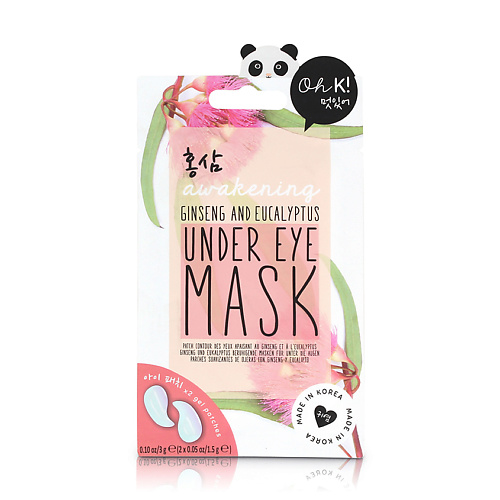 OH K! GINSENG & EUCALYPTUS UNDER EYE MASK Маска увлажняющая и выравнивающая тон кожи для зоны вокруг глаз 