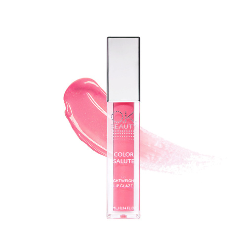 OK BEAUTY Легкий сияющий блеск для губ OK BEAUTY COLOR SALUTE LIGHT WEIGHT LIP GLAZE