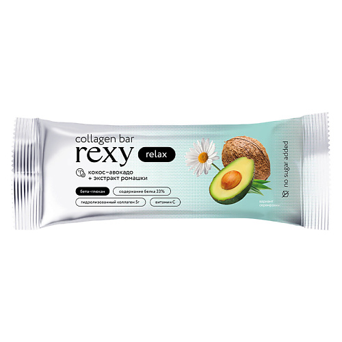 PROTEIN REX Батончик с высоким содержанием белка «кокос-ромашка-авокадо» protein rex батончик с высоким содержанием белка кокос ромашка авокадо