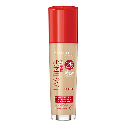 Тональные средства RIMMEL Тональный крем Lasting Finish 25ч с сывороткой Comfort