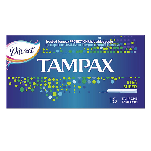 Купить TAMPAX CEF Тампоны женские гигиенические с аппликатором Super Duo