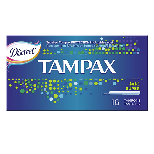 TAMPAX CEF Тампоны женские гигиенические с аппликатором Super Duo