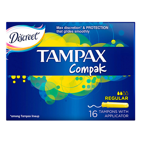 Купить TAMPAX Compak Тампоны женские гигиенические с аппликатором Regular Duo