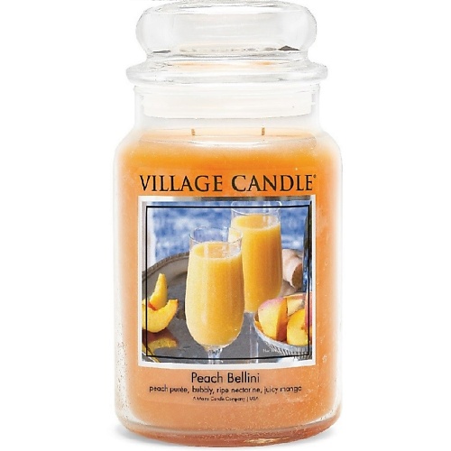 VILLAGE CANDLE Ароматическая свеча Peach Bellini, большая
