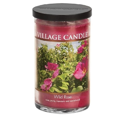 VILLAGE CANDLE Ароматическая свеча Wild Rose, стакан, большая