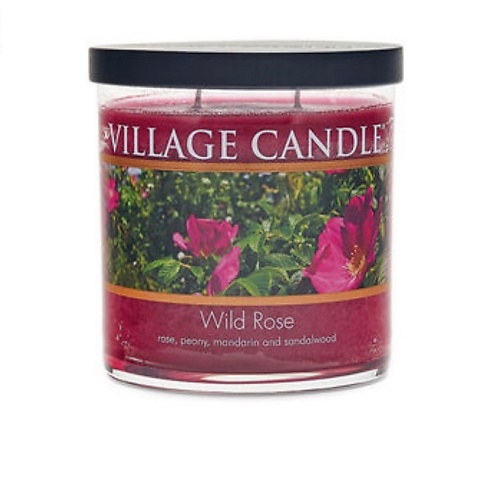 VILLAGE CANDLE Ароматическая свеча Wild Rose, стакан, маленькая