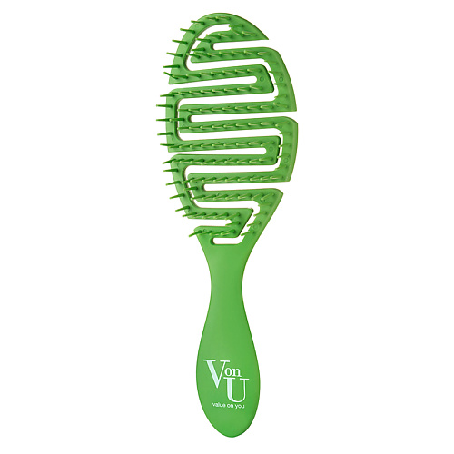 VONU Массажная расческа для распутывания волос SPIN BRUSH Green