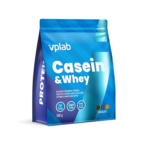 VPLAB Казеин и Сывороточный протеин Casein & Whey Шоколад