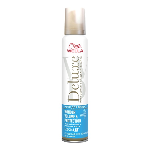WELLA Мусс для волос Deluxe WONDER VOLUME & PROTECTION суперсильная фиксация  - Купить